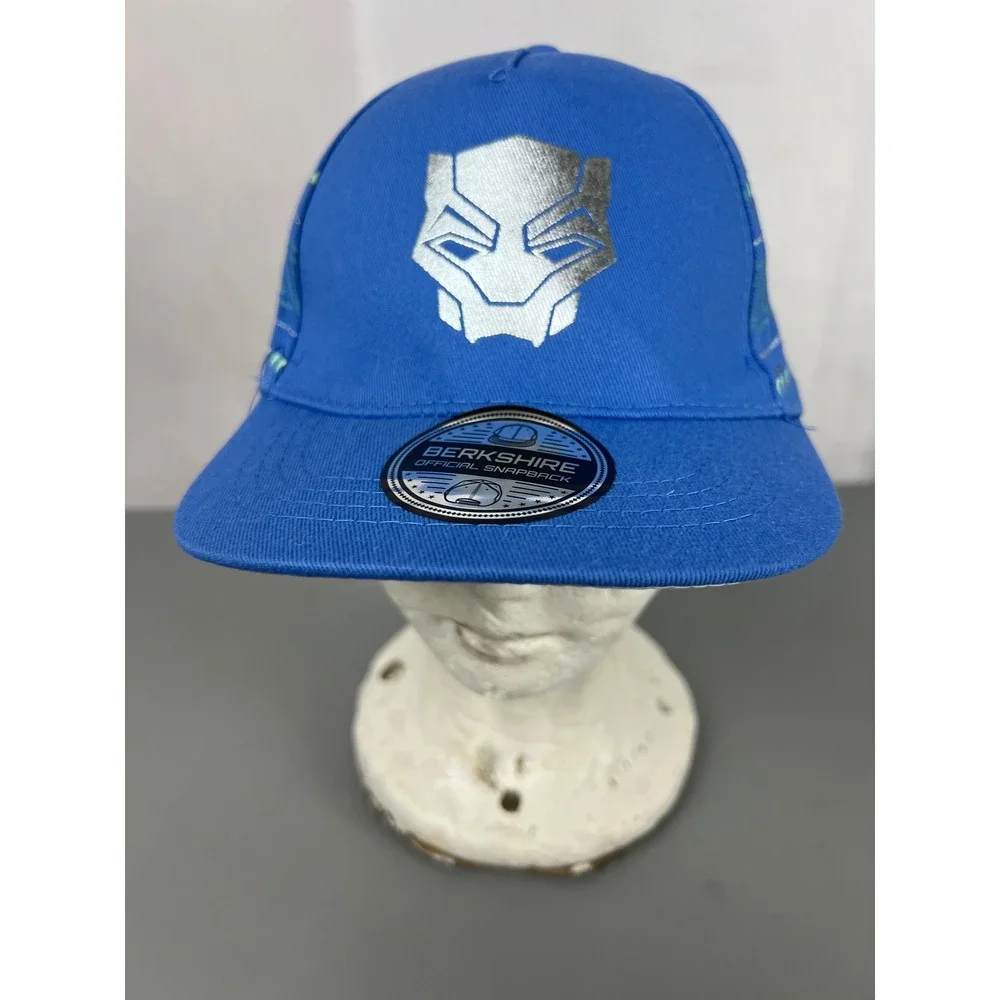 Marvel Black Panther Wakanda Forever Boys Snapback Hat Blue Silver Berkshire‎